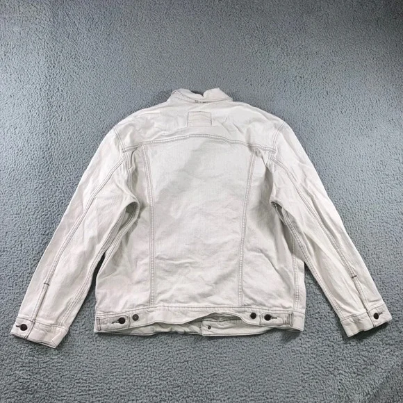Levi's Premium Trucker Jacket Men 2XL White Denim Contrast Stitch Neutral Casual - Picture 3 of 10